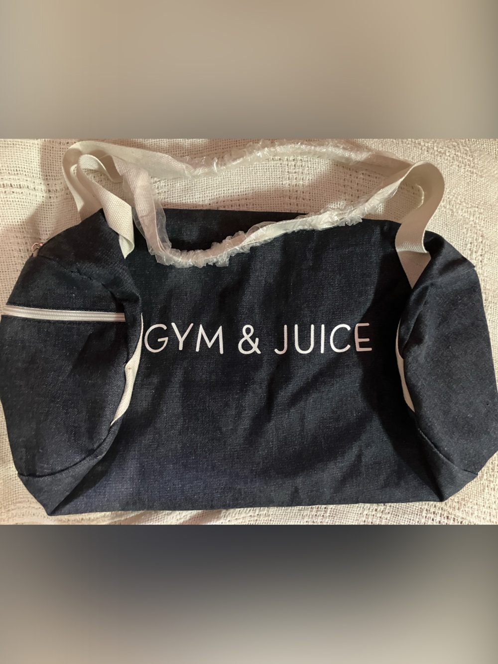 Gym & Juice Denim Style Mini Duffle Bag